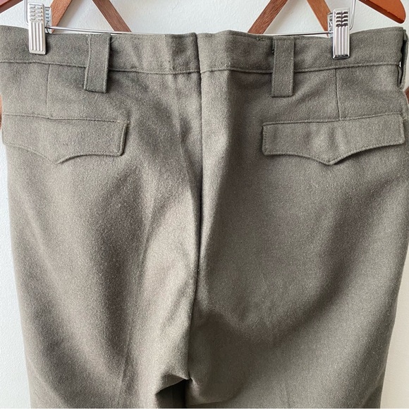 G-48 Vintage East German Wool Military Pants Button Fly - Picture 5 of 11